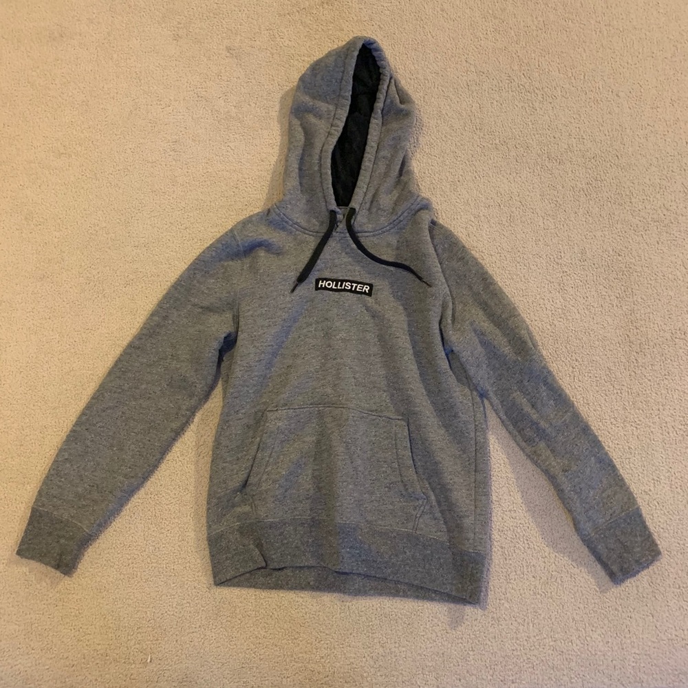 Hollister heather grey hoodie